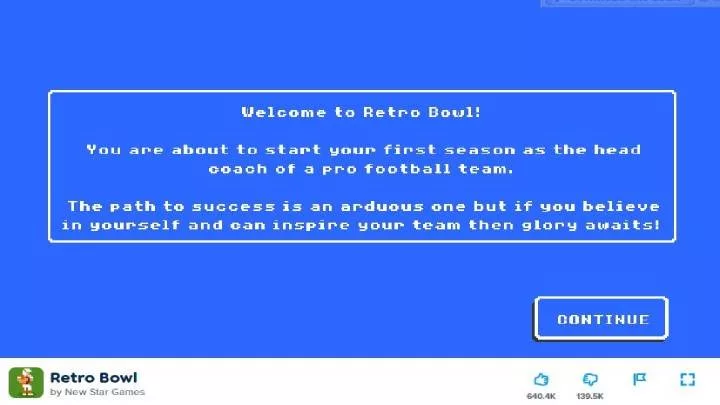 Play For Free Retro Bowl Unblocked Games 911 - SafeROMs